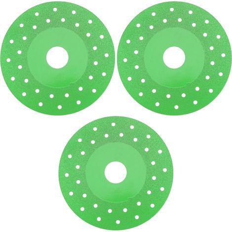 Lot de 3 Lames de Scie Diamantées Chanfreinées de 115 Mm Idéales pour La Découpe de Dalles de Roche de Granit de Marbre (1/5)