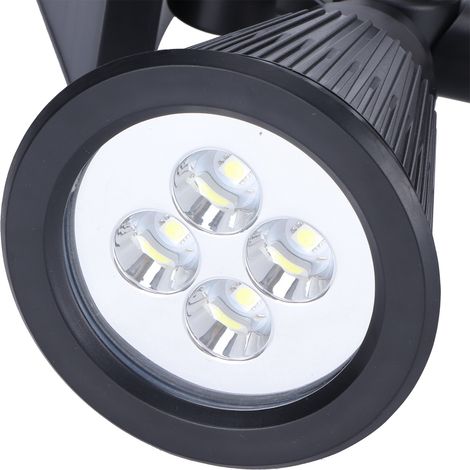 Lampe solaire LED étanche IP65 pour pelouse, jardin, cour, décoration paysagère extérieure, noire (1/5)