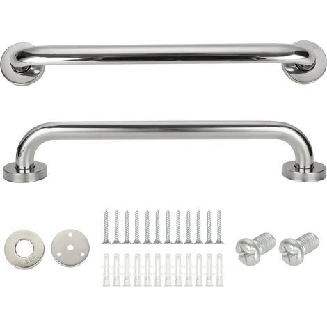 Set mit 2 Duschhaltegriffen, 40 cm, Edelstahl SUS 304, Sicherheitsgriff für Bad und WC, Wandmontage (1/5)