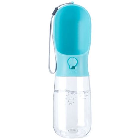 Bouteille d'eau pour chien, bouteille d'eau de voyage portable pour promener le chien, fontaine à boire extérieure multifonctionnelle pour chiens et chats (1/4)