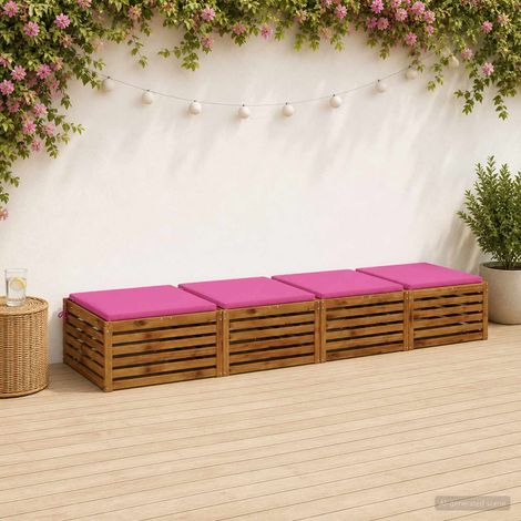 vidaXL 4-Piece Seat Cushions SOEST 4 pcs 100% Polyester Pink (1/5)