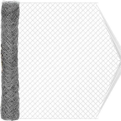 Clôture en grillage galvanisé de 2 x 10 mètres avec vitres (1/5)