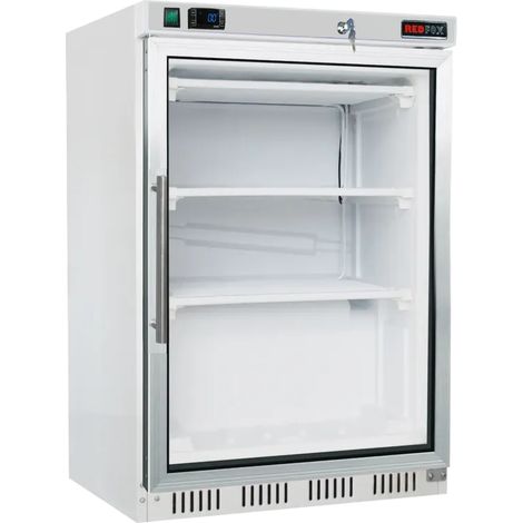 Armoire réfrigerée froid négatif 130 l porte verre 3x grille, blanche REDFOX - HF 200/G - REDFOX