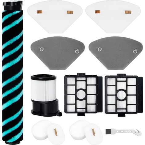 13-piece replacement set for Shark IP3251 vacuum cleaner: 1 roller brush, 1 HEPA filter, 4 filter sponges, 2 HEPA filters, 4 filter sponges for the base station, 1 brush (1/4)