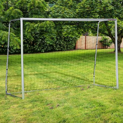 But de football de jardin avec piquets 300 x 120 x 200 cm Gris (1/5)