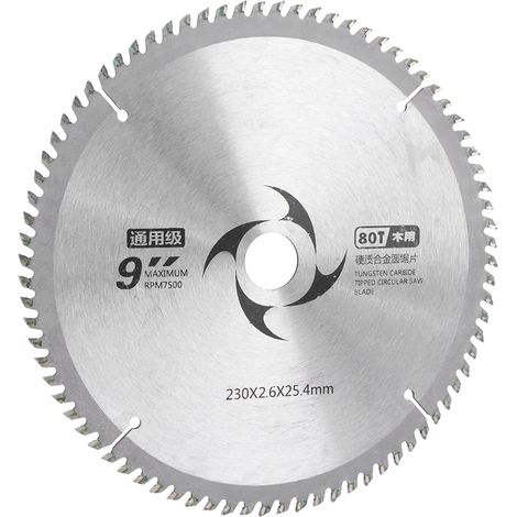 Lame de scie circulaire en carbure pour le travail du bois, modèle disque de coupe ultra-résistant (80 dents) (1/5)