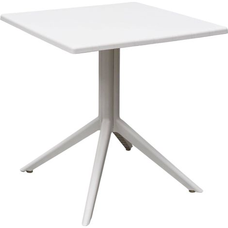 Tavolo Lipari in Polipropilene 80x80x74h Bianco da Esterno