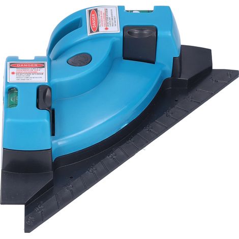 Niveau laser à angle droit 90° avec 2 ventouses pour le travail du bois (bleu) (1/5)