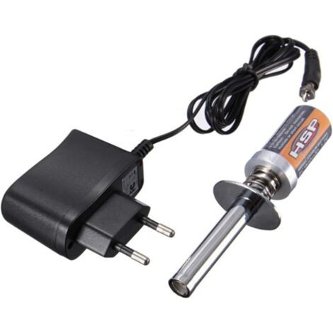 HSP Nitro Starter Kit Bougie Allumeur pour HSP RedCat Nitro Propulsé 1/8 1/10 RC Voiture (Prise Standard Européenne) (1/4)