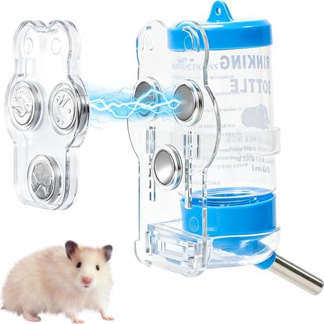 Distributeur d'eau automatique pour hamster nain syrien, gerbille, souris, rats, degus, 80 ml (1/5)