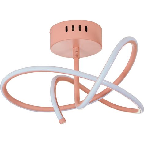 Litecraft Glow Whirly Ceiling Light LED Semi Flush Mount - Pink (1/5)
