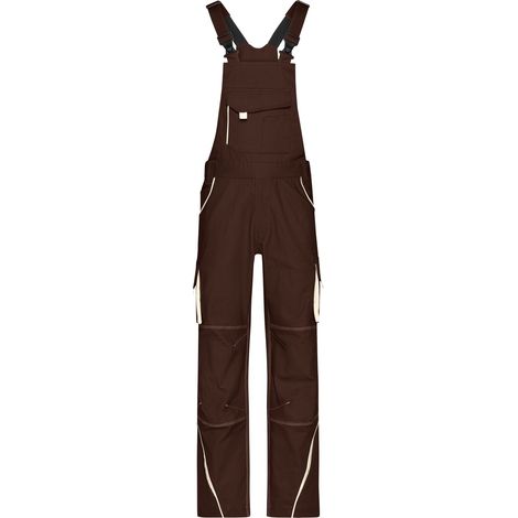 James & Nicholson Funktionelle Latzhose JN848 Gr. 52 brown/stone (1/4)