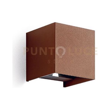 GES867C- APPLIQUE MARRONE A LED 2 LUCI BIEMISSIONE 3000K 830LM 2X10W  IP54 12X12CM
