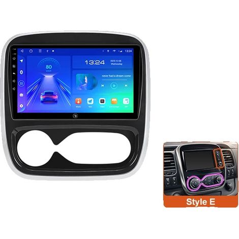 Carplay, Intégration de Smartphone, Connectivité Sans Fil, compatible avec Renault Trafic 3 Opel Vivaro, G5 4G 64G Style E (1/2)