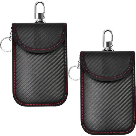 2 Pochette Faraday Cle Voiture Anti RFID Bloque Signal Vol Antivol (1/5)