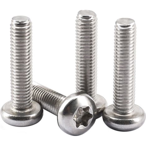 (200 pièces) M2x6 boulons d'entraînement Torx en acier inoxydable 304 à tête ronde Filetage complet Vis à métaux (1/5)