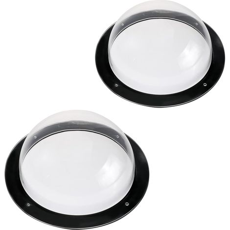 Lot de 2 fenêtres en forme de dôme transparent en acrylique pour clôture pour chien, fenêtre bulle pour aire de jeux pour chiens