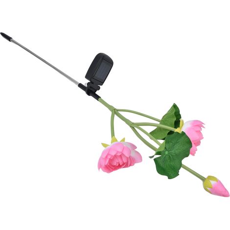 IP65 Wasserdichte Solar-Blumenleuchte mit Solar-LED-Erdspieß für Garten, Terrasse, Hof und Patio (Mehrfarbige LED-Blume in Rosa) (1/5)