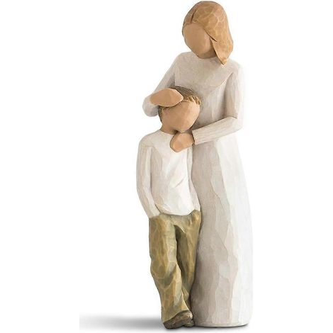 Ornament aus Kunstharz: Mutter und Sohn, Mutter-Kind-Figuren für Mütter, Familienerbstück, für Wohnzimmer, Schlafzimmer oder Büro (1/5)
