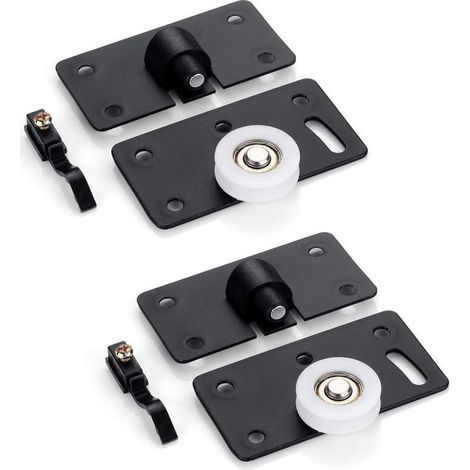 2 Paires Roulette de Porte Coulissante Placard la Porte Poulie Coulissante pour Porte Coulissante D'armoire (1/5)