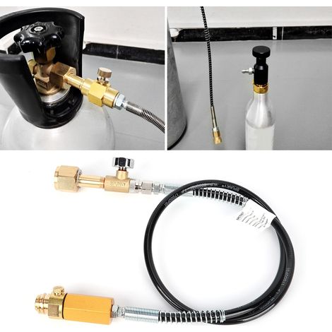 Tuyau haute pression noir pour machine à soda SodaStream avec kit d'accessoires et manomètre 3000 psi CGA320 (1/5)