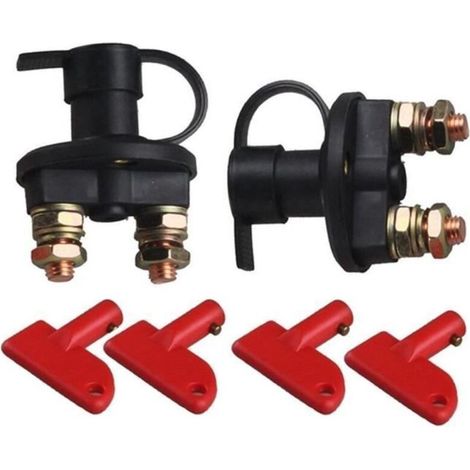 NetBoat 2 Pack 12V / 24V Automobile Coupe-Batterie Isolateur Couper OFF Puissance Coupure Interrupteur D\'urgence Interrupteur
