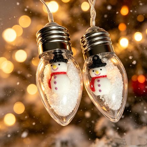Guirlande lumineuse LED de Noël, Ampoules décoratives, 1,5 mètre, 10 LED, Fonctionne sur piles (piles non incluses)