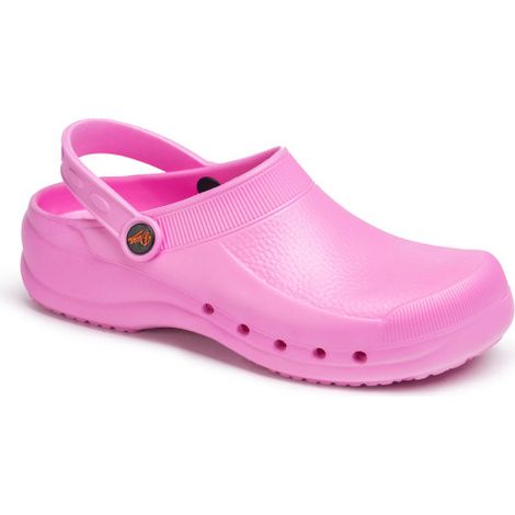 Zueco para sanidad y hostelería con tratamiento virucida y antibacterias unicolor DIAN EVA 36 Rosa
