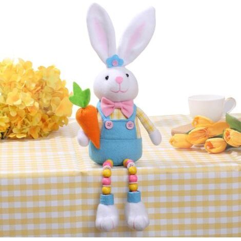 Lapin De Pâques - Peluche Décorative de Pâques Lapin Ornement de Table Centre - pour Filles Garçons Chambre Bureau Cheminée Étagère Fenêtre Fêtes et Maison (1/5)