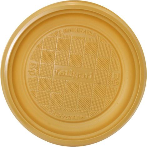 PIATTI PIANI DI PLASTICA SET 25 PZ DA DESSERT COLORE ORO DA TAVOLA E PER FESTE RIUTILIZZABILI 17 CM (1/2)