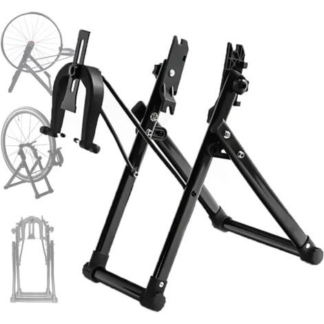 Applicable Support De Roue De Vélo, Outil Réparation Et De Correction Jeu De Roues, Support De Réglage De Jante En Alliage D'aluminium, Pour Moyeu Avant 100Mm Et Moyeu Arrière 135Mm,Black (1/5)