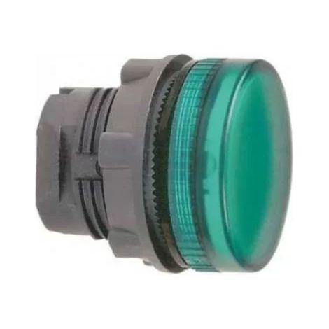 Schneider ZB5AV03 - Harmony indicator head - Ø22 - round - Smooth cabochon - green