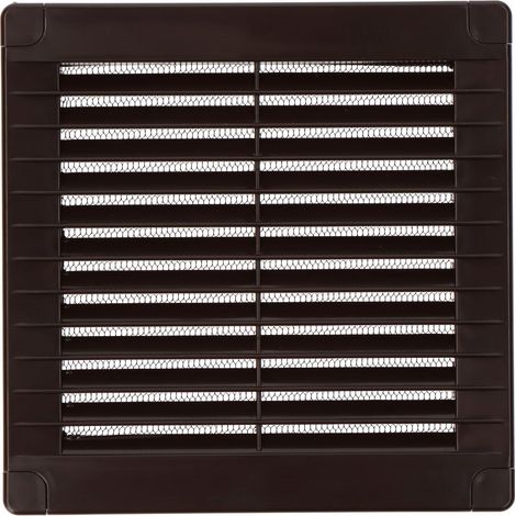 Grille D'aération Carrée Marron Ventilation Abs Avec Bouchons - Edm (1/3)