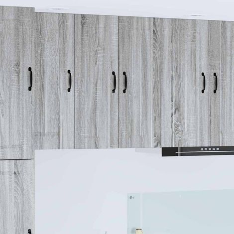 Wall Cabinet LUCCA Grey Sonoma 30 x 31 x 80 cm Engineered Wood vidaXL