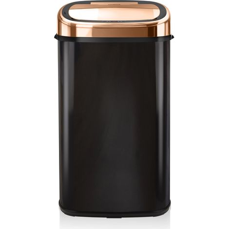 Tower T80904RB Kitchen Bin with Sensor Lid, Automatic Soft-Close, Manual Override, 58 Litre, Black and Rose Gold (1/7)