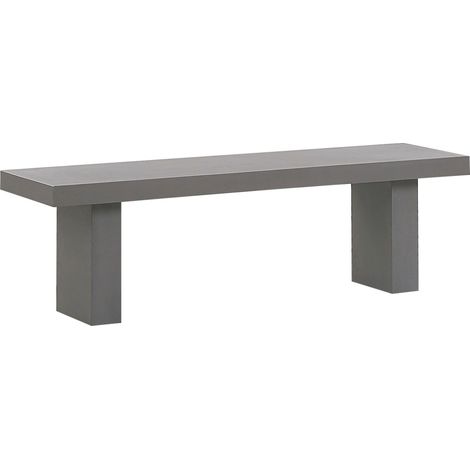 Panca da Giardino 2 posti in Cemento Grigio Stile Industriale 150 x 40 cm Taranto