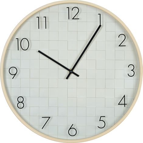 Reloj de pared forma redonda analógico minimalista números arábigos blanco Creuse (1/5)