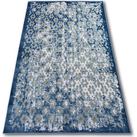 Carpet ACRYLIC YAZZ 7006 ORIENT grey / blue / ivory blue 80x150 cm