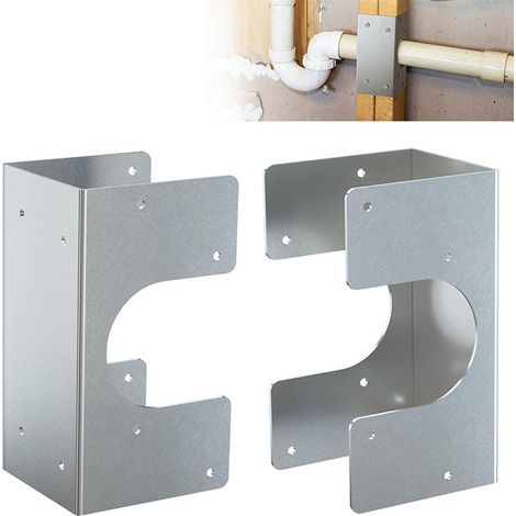 Plaque de protection galvanisée pour poteaux, compatible avec les poteaux à double filetage 2X, adaptée aux tubes d'un diamètre extérieur maximal de 2,375 pouces (1/5)