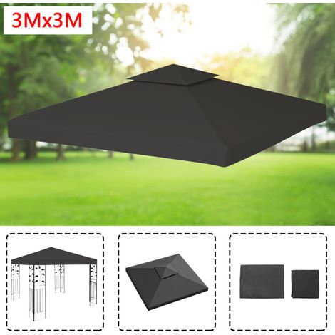 SWANEW Tetto di ricambio 3x3M con uscita camino Tetto del padiglione impermeabile Telo per tenda da festa (1/5)