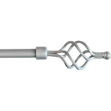 Bastone Tenda Ferro Estendibile 120-210 Asta Scorritenda modello Vortice - Grigio
