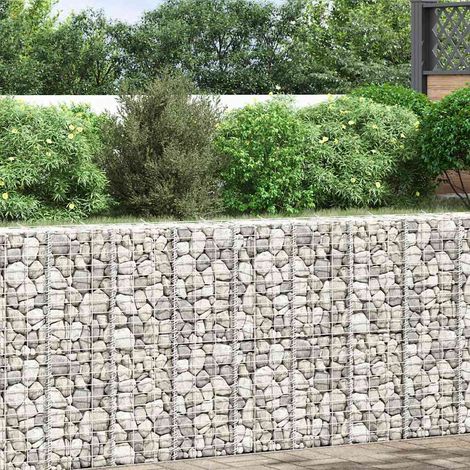 Maison Exclusive - Fioriere Rialzate a Gabbione 3 pz 30x30x100 cm in Ferro (1/5)
