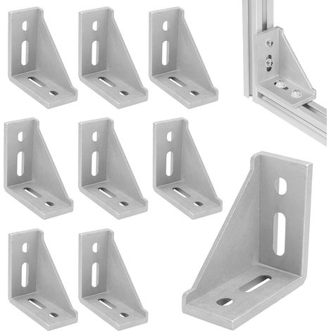 8 pièces équerres aluminium 4080 – Connecteurs d’angle 90° pour profilés aluminium – Fixations robustes pour structures, cadres et projets industriels ou DIY (1/5)