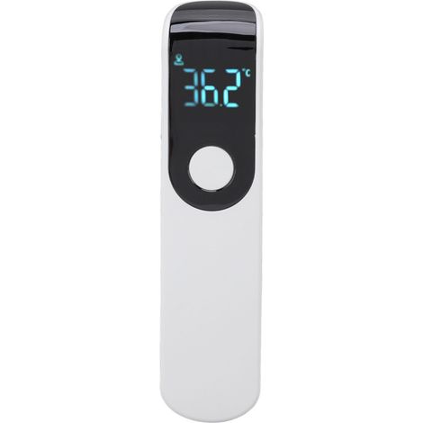 Pistolet thermique infrarouge sans contact portable pour front - Thermomètre numérique mains libres pour maison et hôtels, blanc (1/5)