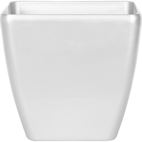 Maceta plateada 50 x 50 cm arcilla fibra interior exterior Astras
