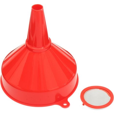 Universal Entonnoir Essence Carburant Diesel avec Filtre Moto Voiture Tracteur Camion Rouge (1/5)