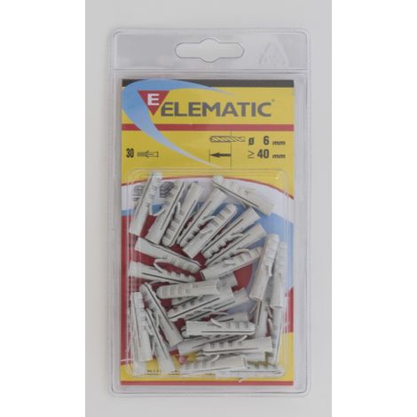 cf 30 pcs Chevilles A lA matiques E sans bord Gousset en nylon de 6 mm avec ailes