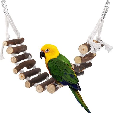 Échelle de Balançoire en Bois pour Oiseaux et Petits Animaux (1/5)