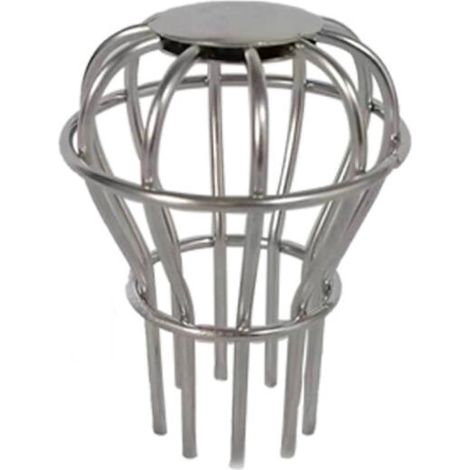 Grille anti-rongeurs pour gouttière – Protection contre feuilles et débris, crapaudine sphérique en acier inoxydable 68x92 mm (1/5)