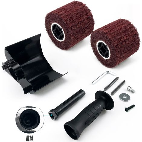 M14 (avec 2 meules) Meule multifonctionnelle pour meuleuse d'angle, accessoires de meulage, accessoires pour polisseuse, disque à tréfiler pour polisseuse M10 M14 (1/5)